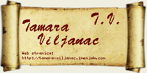 Tamara Viljanac vizit kartica